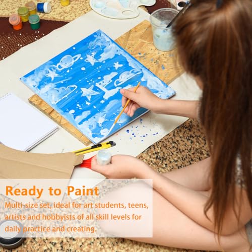 Koncci Canvas for Painting, 30 Packs(8x8, 8x10, 11.8x15.7), 3 MM Cotton Blank Canvases, Art Canvases Boards for Acrylic Paint, Oil Paint & Wet Water Art Media, Hobby Painters and Beginners - size: 30 Packs Mixed Size (20x20, 20x25, 30x40cm)