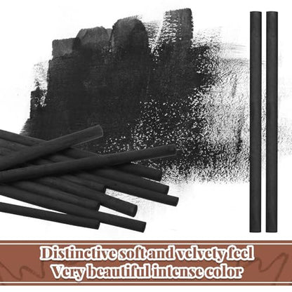 Gueevin 50 Pcs Willow Charcoal Sticks, Willow Charcoal, Artists, Beginners, Students, Perfect for Sketching, Drawing, Shading, and Fine Back to School Christmas Art Gifts (4-5mm) - size: 4-5mm