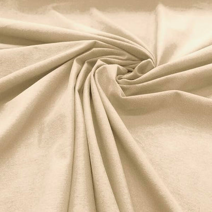 Cotton Spandex Jersey Fabric - 4 Way Stretch - 60" Width Sold by The Yard - Ideal for T-Shirts, Dresses, Athleticwear Apparel (Cream, 10 Yards) - color: Cream, size: 10 Yards