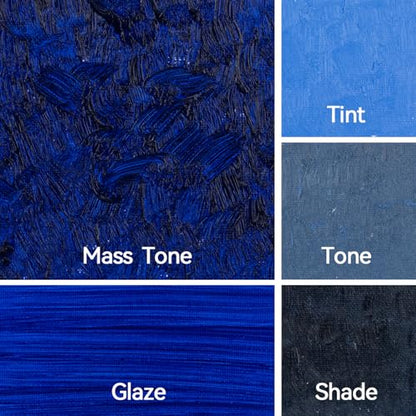 PHOENIX French Ultramarine Oil Paint - 40ml / 1.35 Fl oz. Single Tube - Artist Quality Oil Based Paint for Professionals - color: French Ultramarine