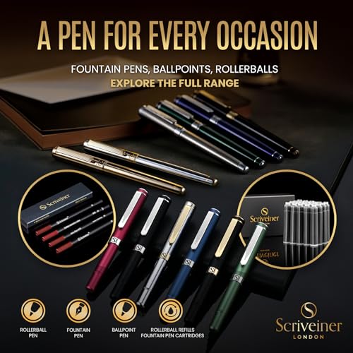 Scriveiner Personalized Gold Ballpoint Pen - Stunning Luxury Pen, Real Gold Plating, Schmidt Ink Refill, Best Engraved Ball Point Gift Set for Men & Women, Custom Name Engraving - color: 9. Gold (Personalized)