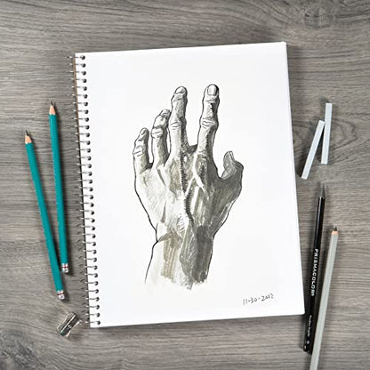 Bienfang Sketch Pad 8.5x11 Inch, 100 Sheets of 60lb 90gsm Art Paper, Spiral Bound Sketch Book Drawing Notebook - size: 8-1/2 by 11-Inch