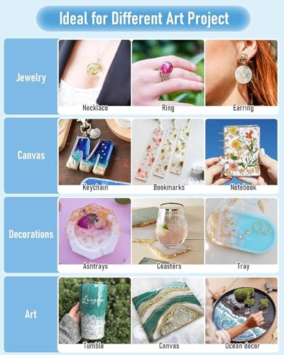 Nicpro UV Resin 1000g, Upgrade Crystal Clear Ultraviolet Epoxy Resin Glue Kit, Low Odor & Quick Curing Sunlight Cure Hard UV Resin for Jewelry Making, Handmade DIY Craft, Coating and Casting - size: 1000 g
