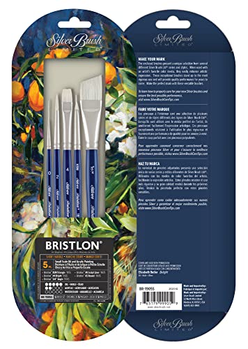 Silver Brush Limited Bristlon Small Scale Oil & Acrylic 5pc Set, 1905S - color: Detail Set, size: 5 count