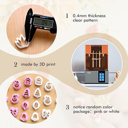Keoker Christmas Polymer Clay Cutters - 10 Shapes Clay Earrings Cutters, Santa Clay Cutters (Studs) - color: studs clay cutters