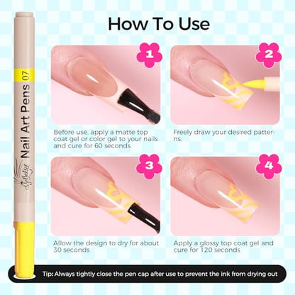18 Color 3D Nail Art Pens Set, 0.7MM Nail Polish Pens for Nail Art Dotting Pen Drawing Painting Liner Brush for DIY Nail Design, Home & Salon Manicure Tools - color: green