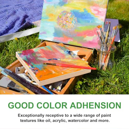 6 Pack 8 x 8 Inch Unfinished Wood Panels, Wooden Panel Boards for Painting, Crafts, and Home Decor - size: 6 Pack 8 x 8 Inch