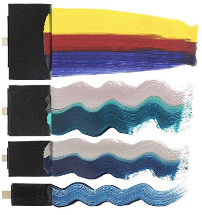 Foam Brush 26 Piece Set 1''x12 1.5''x6 2''x4 +3''x2 4''x2, Sponge Brush for Painting, Soft & Disposable & Washable - size: Assorted 26Pc