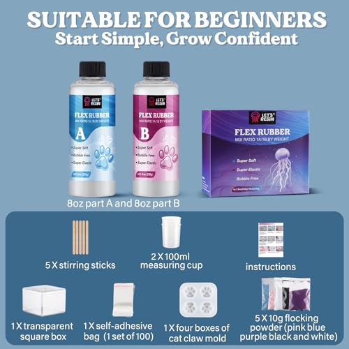 LET'S RESIN Liquid Silicone for Squishy Maker and Silicone Pigment Dye