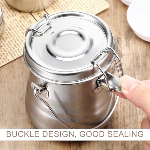 2 Pcs Stainless Steel Paint Brush Cleaner, Paint Brush Washer | Portable Brushes Cleaner with Double Dipper Container Cup, Painting Brushes Holder