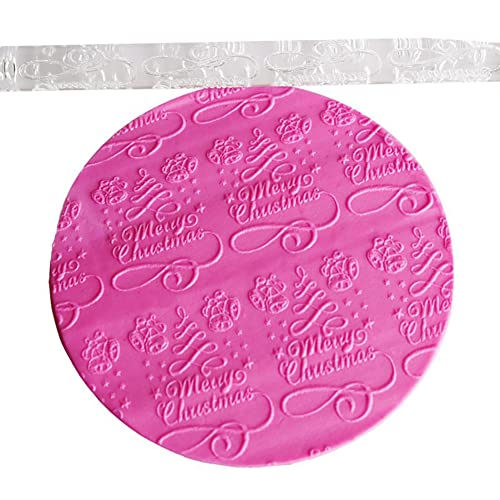 Rengue Acrylic Rolling Pin with 28 Patterns, Compliant Material, Comfortable Grip, 16 X 1 Cm, Lightweight for Dough and Pastry Acrylic Rolling Pin with 28 Patterns, Nan Kitchen (#10) - size: 51031 Christmas
