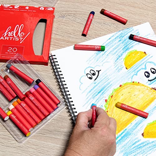 Oil Pastel Set, 20 Pieces, Designed for All Skill Levels, Soft Texture, Vibrant Colors - style: Oil Pastel