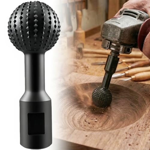 AUPREX Ball Gouge for Angle Grinder, 40mm Sphere Rotary Burr, Power Carving Tools for Wood Shaping, Angle Grinder Attachments for 4 1/2 and 5 Inch Grinders with 5/8-11 Threads - style: 1 PACK
