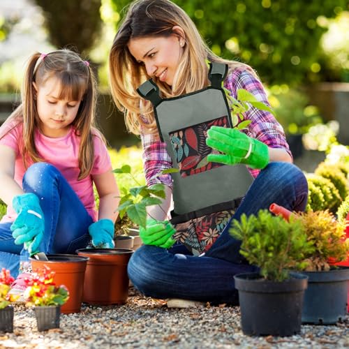 Naroote Gardening Apron with Pockets, Water Proof Work Apron for Gardeners, Artists, Painters & Florists, Oxford Cloth Adjustable Waist, Ideal for Outdoor Garden, Yard & Lawn Care