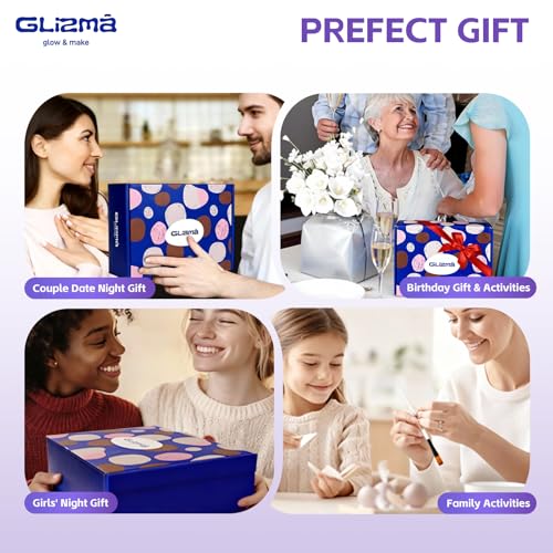 Glizma Gypsum Casting Powder Kit 2 Sets 4 Shell Decorative Bowls, Home Decor DIY Beginners Craft Kits Adults, Couples/Girls Date Night Painting Kit/Family Activites(Acrylic Paint Inclueded) - size: Shell