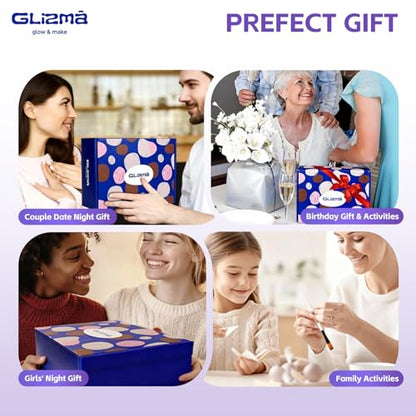 Glizma Gypsum Casting Powder Kit 2 Sets 4 Shell Decorative Bowls, Home Decor DIY Beginners Craft Kits Adults, Couples/Girls Date Night Painting Kit/Family Activites(Acrylic Paint Inclueded) - size: Shell