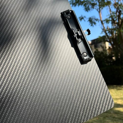 12.6x17.6x0.06in Hard Lightweight Portable Vertical Carbon Fiber Clipboard Ledger A3 8K Size, with Black Low Profile Clips, Hook & Pen Holder, Smooth Drawing Board, Waterproof & Sun Resistant - color: Black Clip, size: 12.6*17.6*0.06inch+1Clip