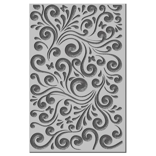CHGCRAFT Vines Clay Texture Mat Clay Modeling Pattern Pad Vine Texture Butterflies Texture Sheets for Polymer Clay Making Earrings Jewerly Tools, 4×2.6 inch - style: Vines and Butterflies