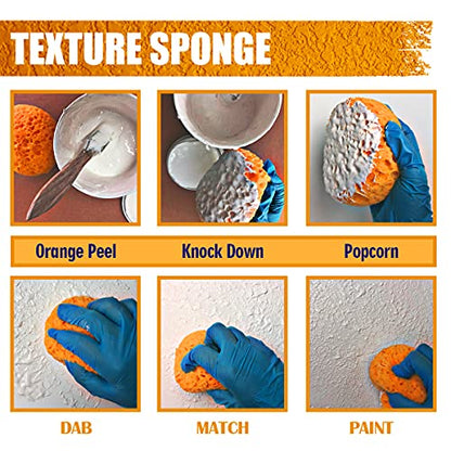 LAVEVE Knockdown Texture Sponge for Wall and Drywall Patch/Repair - Home Decor DIY Painting Ceiling Wall Texture - 2 Pcs