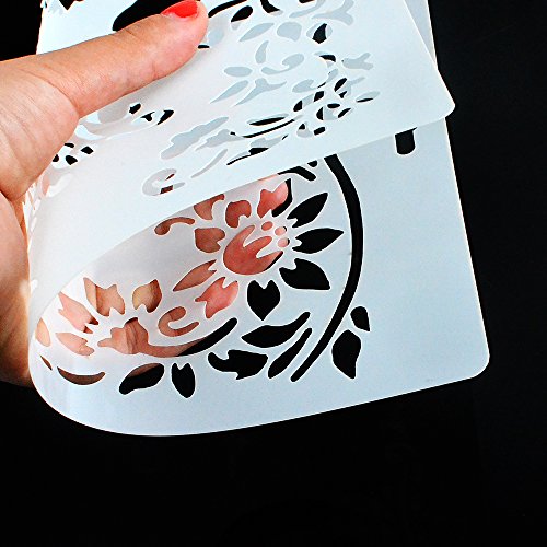 DIY Decorative Damask Stencil Template for Painting on Walls Furniture Crafts (A4 Size)