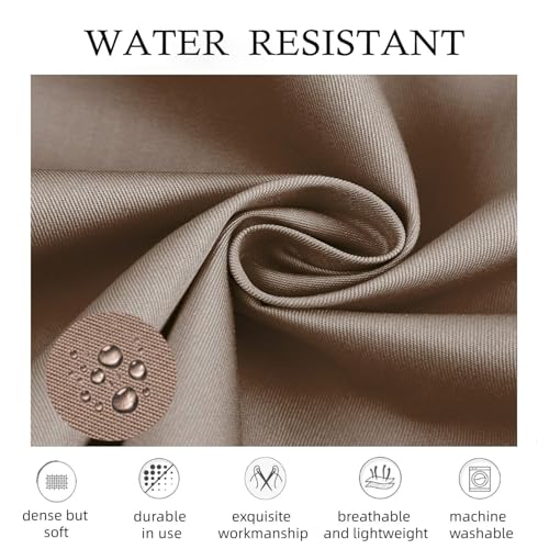 Kitchen Cooking Apron for Women Men Water-Resistant Artist Barista Baking Craft Catering Work Bib with Large Pockets - color: Brown