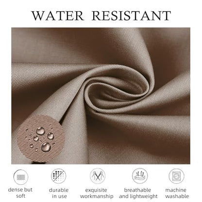 Kitchen Cooking Apron for Women Men Water-Resistant Artist Barista Baking Craft Catering Work Bib with Large Pockets - color: Brown