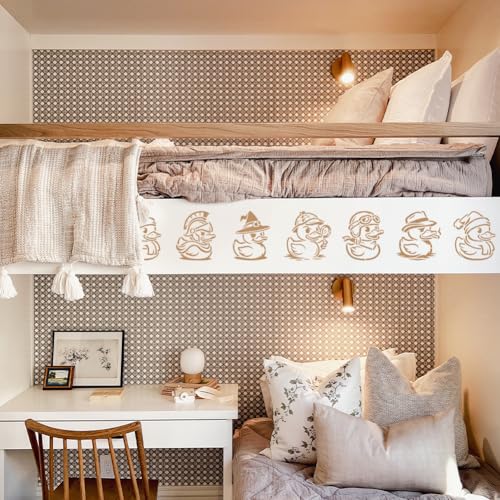 FINGERINSPIRE 6PCS Duck Stencils 5.9x5.9 Inch Cute Little Duck Painting Stencils Fun Cartoon Ducks Drawing Templates with a Brush for Crafts Wall Decor Wood Fabric Furniture Decoration - style: Duck