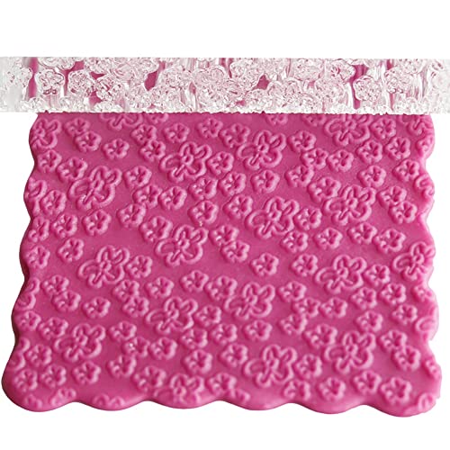 Rengue Acrylic Rolling Pin with 28 Patterns, Compliant Material, Comfortable Grip, 16 X 1 Cm, Lightweight for Dough and Pastry Acrylic Rolling Pin with 28 Patterns, Nan Kitchen (#21) - size: 52011 plum blossom