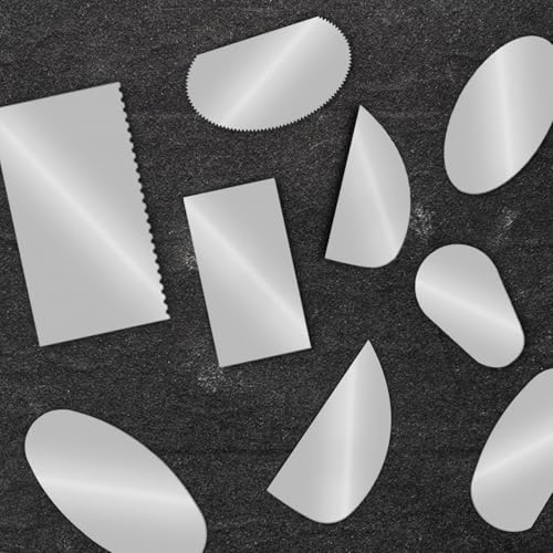 12 PCS Steel Pottery Tools Ribs Stainless Steel Serrated Scraper Cutter Clay Scraper Scraper Crafts Tool, Ceramics Sculpting Tools Kits for Texturing Artists Sculpture Modeling Potter