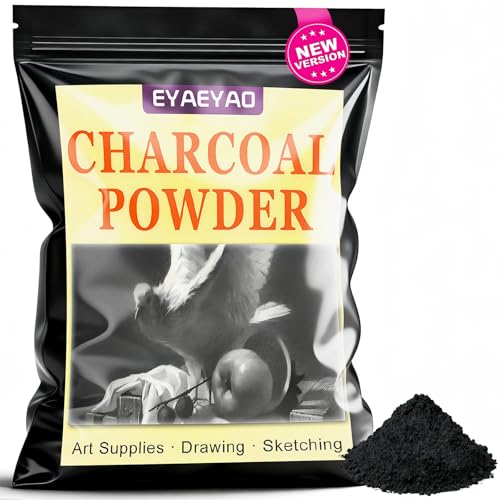 Premium Charcoal Powder for Drawing and Art, Drawing Charcoal for Sketching, Shading, Blending with Beginners & Pro Artists (8 Ounces) - size: 8 Ounces