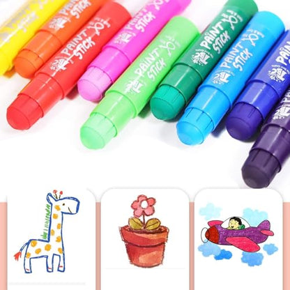 TBC The Best Crafts Paint Sticks for Kids Ages 2-8, 12 Classic Colors, Washable, Non-toxic, Tempera Paint Sticks for Crafts, Art Supplies, and Birthday Gifts - color: 12