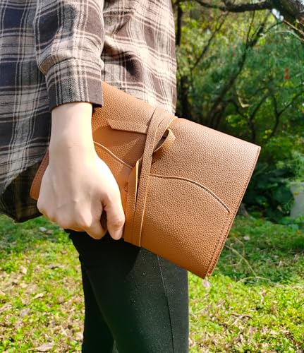 Leather Sketch Book Cover, Leather Sketchbook Holder for 5.5"x 8.5", Travel Sketch Board Pad Pencil Holder, Drawing SketchBook Cover Pencil Case, Painter Artist Sketch Pad Holder (Small) - size: Small