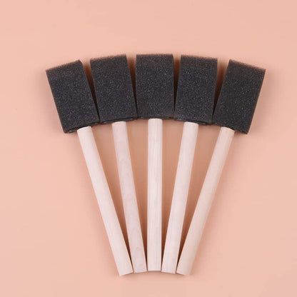 Artlicious Foam Brush Set - Pack of 50 Disposable, 1-inch Sponge Paint Brushes for Acrylic Painting, Staining, Varnishes & DIY Craft Projects - Art Supplies - size: 1 Inch - 50 Pack