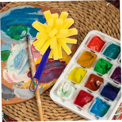 FOMIYES 10pcs Sponge Painting Brush Set with Plastic Handle, Textured Foam Paintbrushes for ’s Art Crafts and Stencil Painting