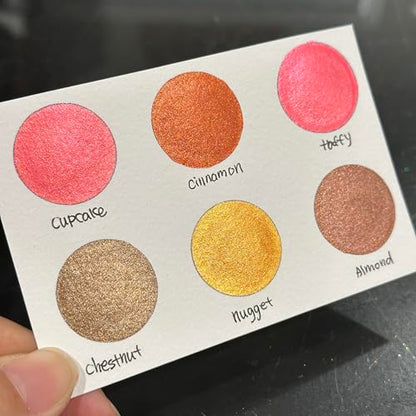 IUILE Handmade Watercolor Paints - Autumn 2022 Half Pan Set (6 colors) - color: Autumn 2022