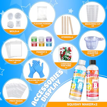 Liquid Silicone for Taba Squishy Kit, 18oz 1:1 AB Ratio Super Soft for Squishy Maker, Squishy Making Rubber for Cat Paw & Hamster Molding with Flocking Powder, Pom Poms Decompression Craft Adult Hobby - size: 18oz
