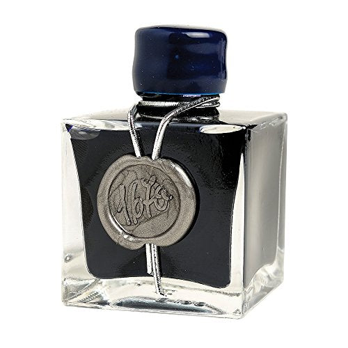J. Herbin 1670 Anniversary Inks - Gold Sheen 50 ml Bottled - Blue Ocean (Deep Blue Ink) - color: Blue Ocean