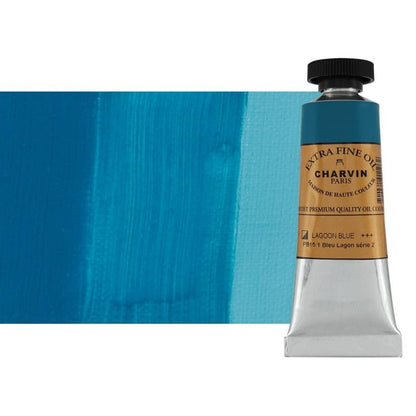 Charvin Extra Fine Oil Paint, Blue Lagoon 20 ml - Triple-Milled, Rich Texture, Poppy Oil-Based, Light-Fast, Handmade, Archival Quality - color: Blue Lagoon, size: 0.68 Fl Oz (Pack of 1)