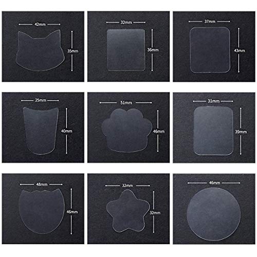 iSuperb 50 Sheets Thin Plastic Stickers Rectangular Sealing Protective Film PET Transparent Free Cutting for Silicone Resin Shaker Molds Quicksand DIY Pendant Jewelry Crafts - color: 50pcs