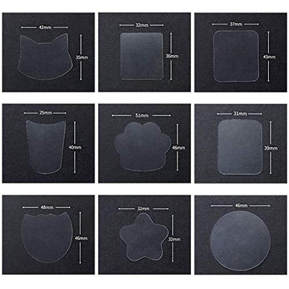 iSuperb 50 Sheets Thin Plastic Stickers Rectangular Sealing Protective Film PET Transparent Free Cutting for Silicone Resin Shaker Molds Quicksand DIY Pendant Jewelry Crafts - color: 50pcs
