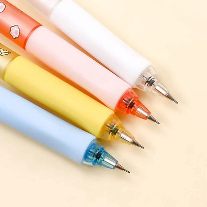 4pcs 0.5mm Mechanical Pencils Automatic Press Pens Stationery School Office Supplies