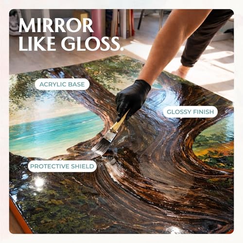 GRANOTONE Clear Coat Acrylic High Gloss Varnish Finish 6.76 fl oz Non Yellowing Non Toxic Anti Crazing 200 ML for Pro Artists Hobby Painters - style: High Gloss