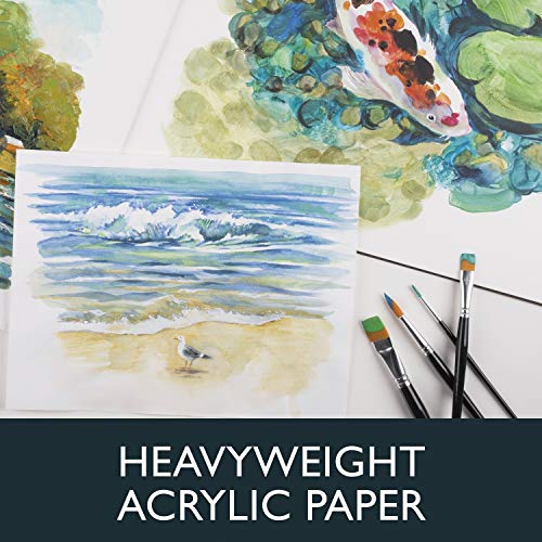 Derwent Academy Heavyweight Acrylic Paint Pad, 24 Sheets, 11" x 14" (54998)