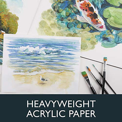 Derwent Academy Heavyweight Acrylic Paint Pad, 24 Sheets, 11" x 14" (54998)