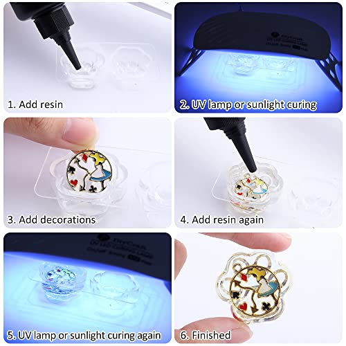 UV Resin - DIYcraft Odorless Crystal Clear Hard Resin 500g, Fast Curing Epoxy Resin for DIY Resin Molds, Jewelry Making - Suitable Art Craft Beginner UV Resin Jewelry Making Kit