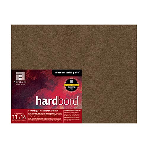 Ampersand Museum Series Hardbord for Painting and Mounting, 1/8 Inch Depth, 11X14 Inch (AMHB11) - color: 1/8 Inch Depth, size: 11X14