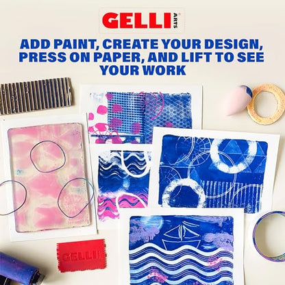 Gelli Arts Gel Printing Plate - 8" X 10" Gel Plate, Reusable Gel Printing Plate, Printmaking Gelli Plate for Art, Clear Gel Monoprinting Plate, Gel Plate Printing for Arts and Crafts - size: 8" x 10"