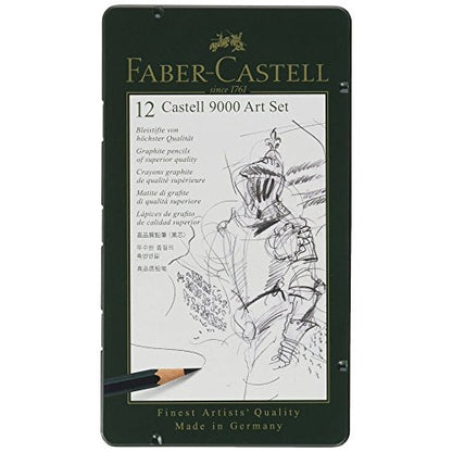 Faber-Castell 9000 Graphite Sketch Pencil Sets Art 8B - 2H set of 12