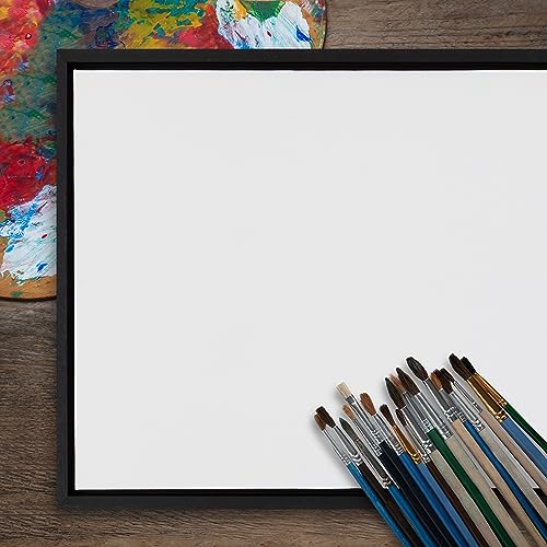 Kate and Laurel Sylvie Blank Framed Canvas Wall Art, 23x33 Brown, Modern Empty Canvas for Paint-Your-Own Art, Premium Canvas Already Framed - color: Black, size: 23"L x 33"W