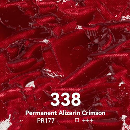 PHOENIX Permanent Alizarin Crimson Oil Paint - 40ml / 1.35 Fl oz. Single Tube - Artist Quality Oil Based Paint for Professionals - color: Permanent Alizarin Crimson